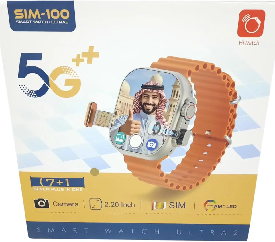 4G Smartwatch for Men & Women – With Camera, SIM Support