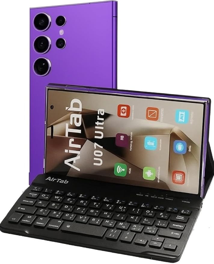 Air Tab U07 Ultra Tablet 5G – 7" FHD, 16GB+1TB, Gold, w/ Keyboard