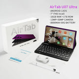Air Tab U07 Ultra Tablet 5G – 7" FHD, 16GB+1TB, Gold, w/ Keyboard