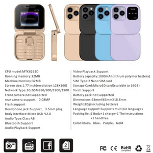 New Folding Flip Button Mobile Phone - Miaf Store